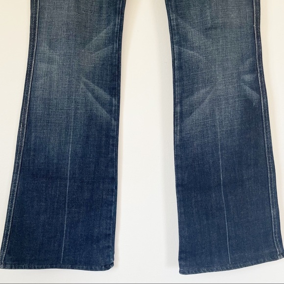 7 For All Mankind "A" Pocket Boot Cut Denim Mid Rise Jeans Size 29 - Picture 4 of 13